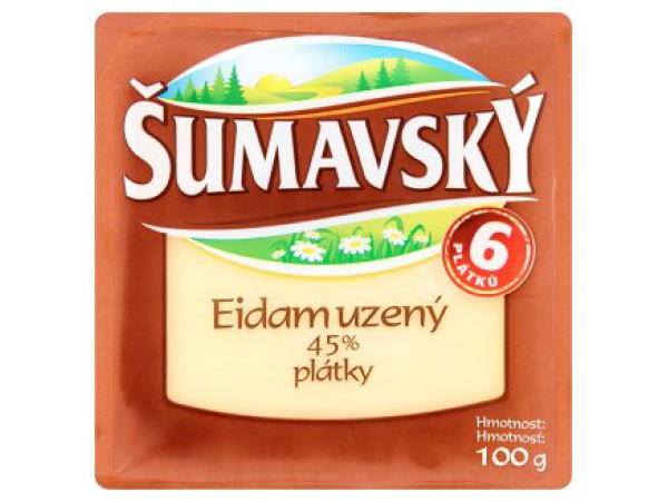 Šumavský Сыр Эдам копченый 45 ломтики 100 г